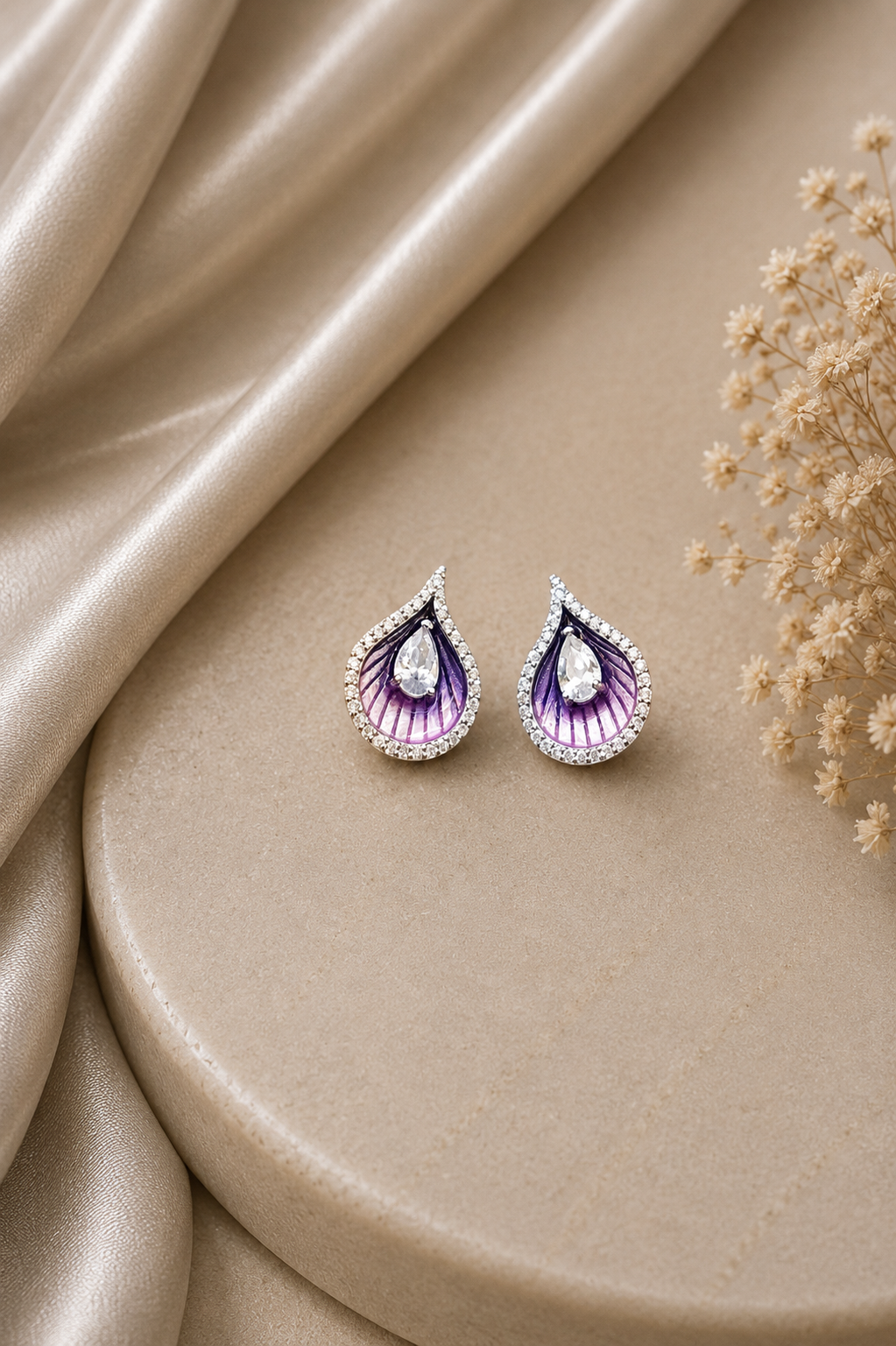 Purple Leaf Mangalsutra Pendant