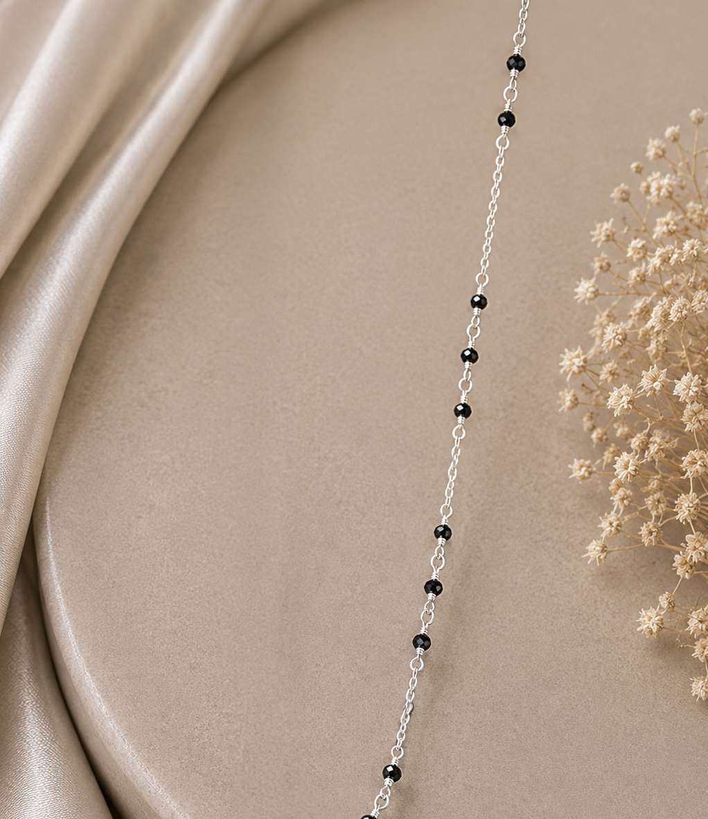 Elegant Black Bead Floral Mangalsutras
