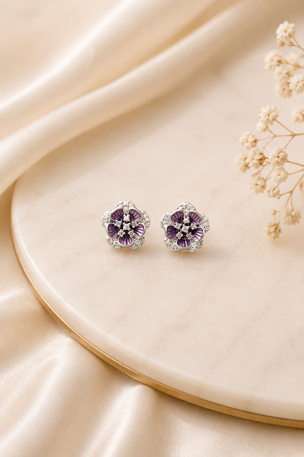 Elegant Purple Floral Mangalsutra