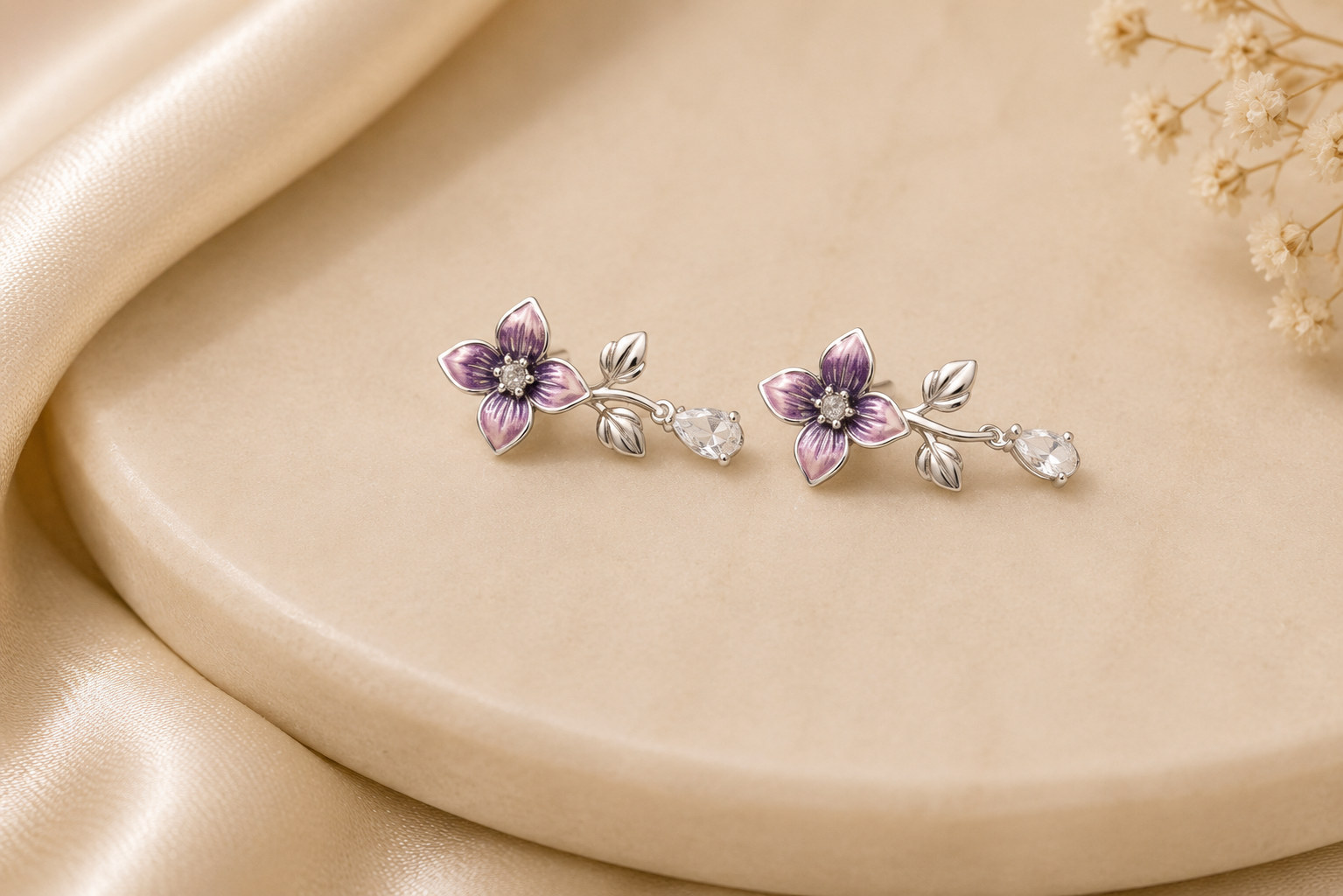 Elegant Purple Floral Mangalsutra