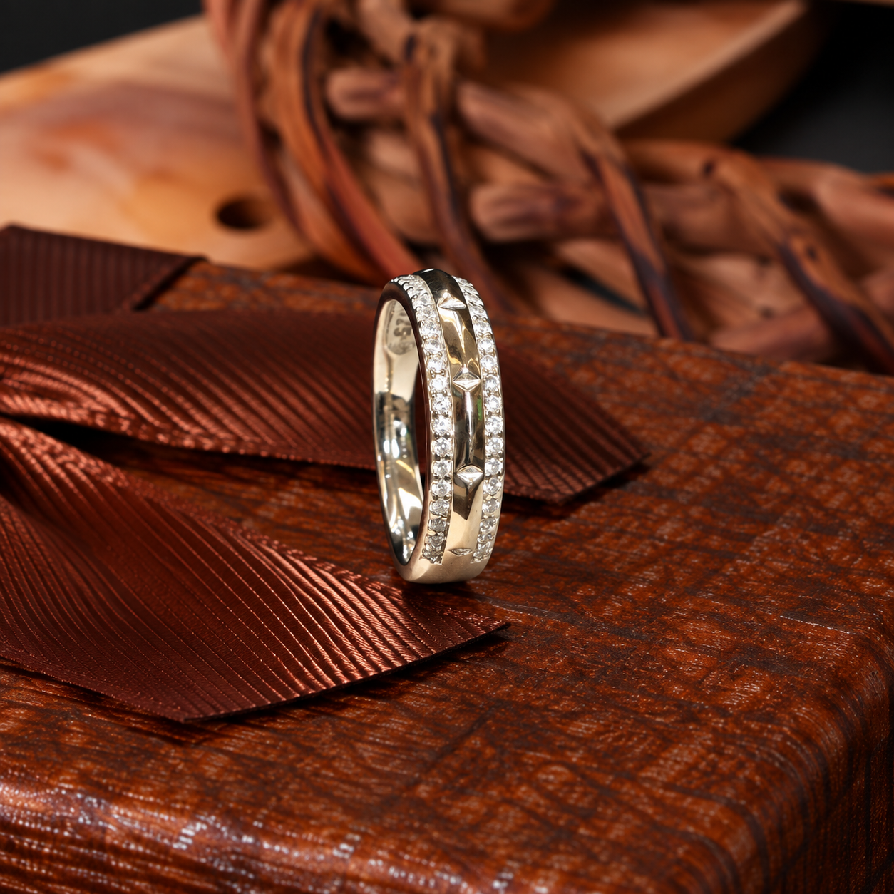 ✨ Premium Couple’s Diamond Band Rings