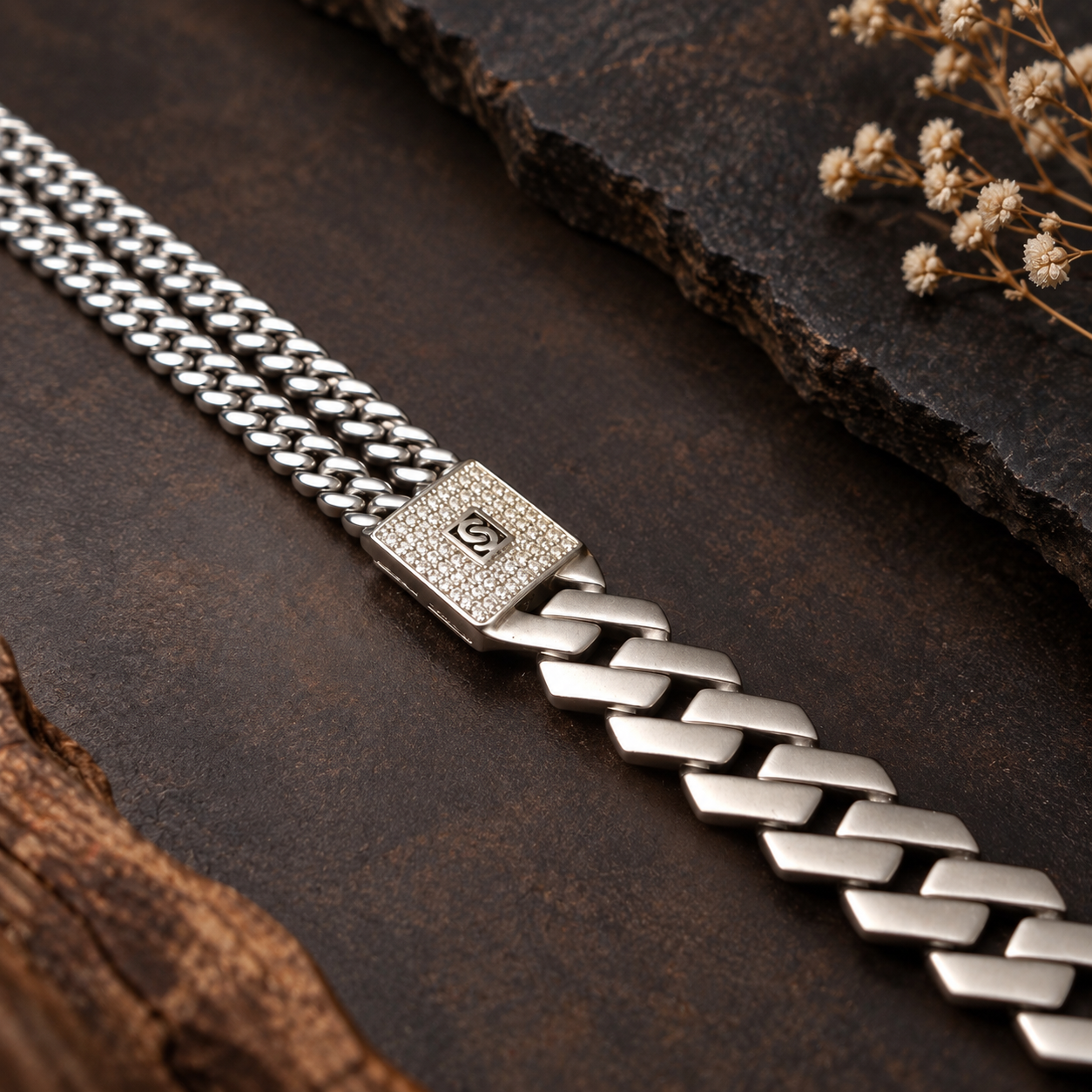 Silver Cuban Link Chain Bracelet ✨