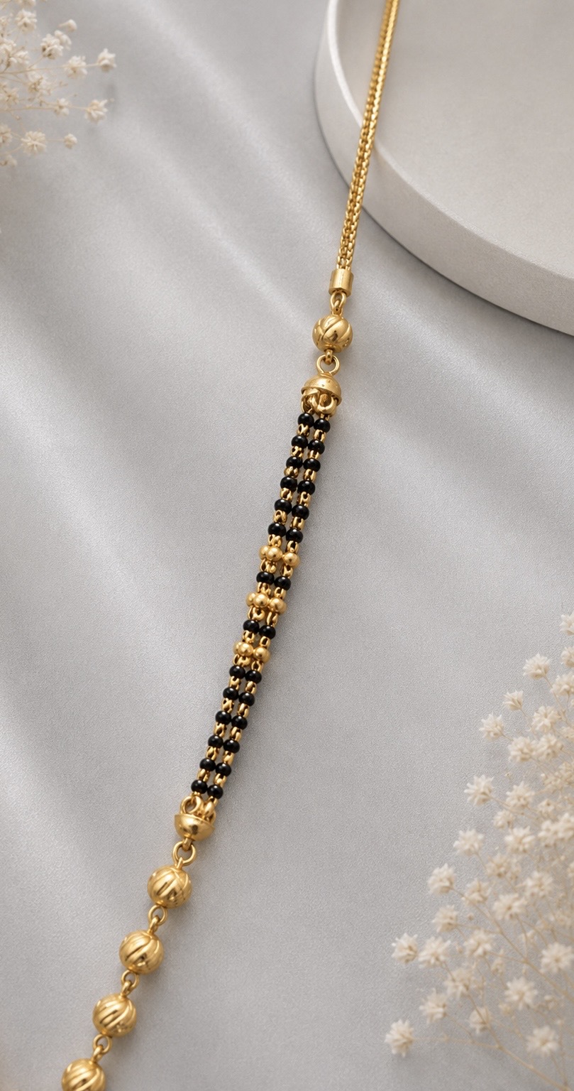 Royal Gold Mangalsutra ✨🖤