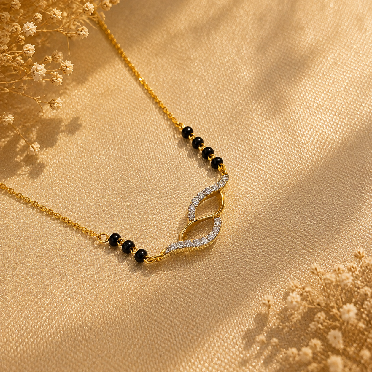 ✨ Golden Black Bead Mangalsutra