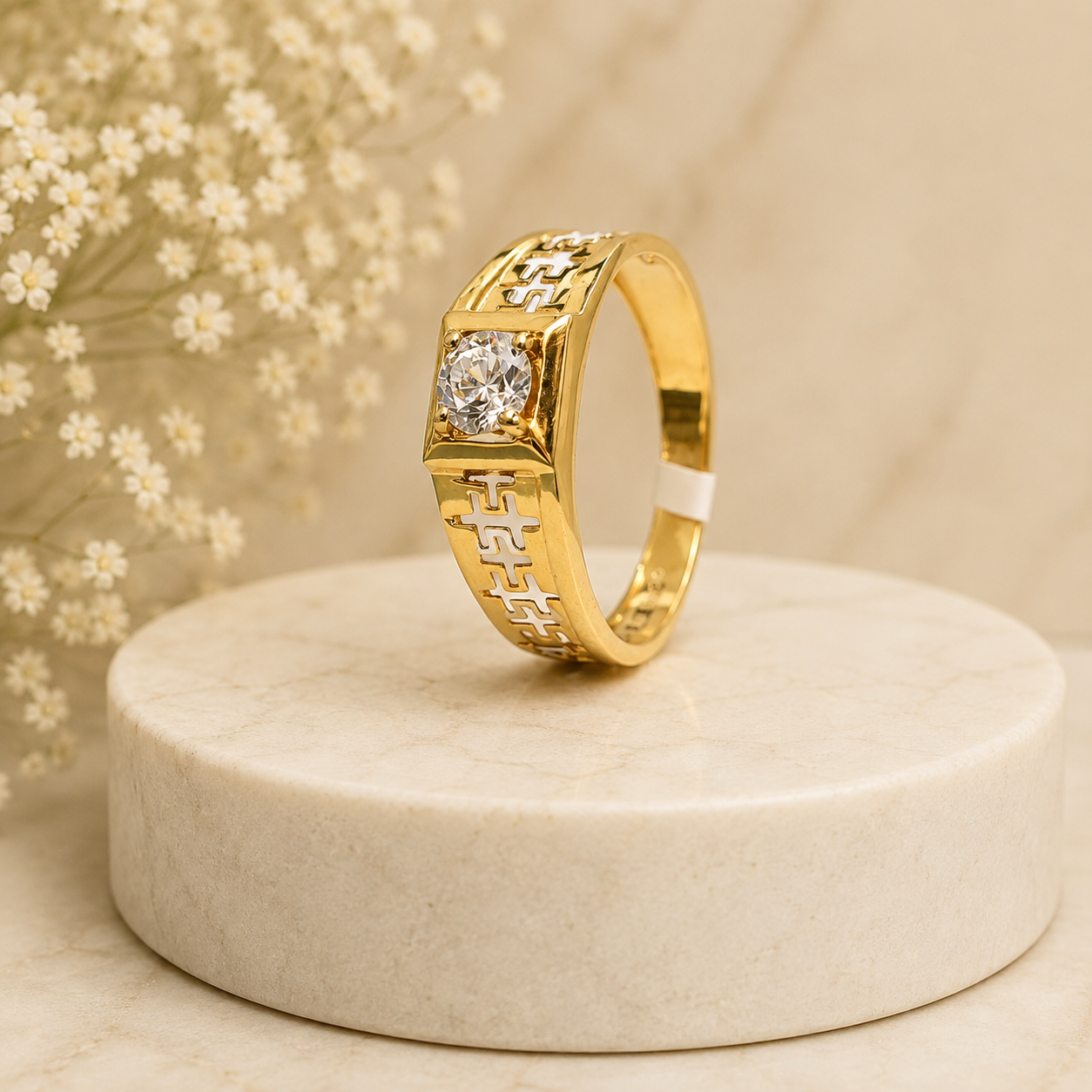 Royal Geometric Gold Ring ✨💍